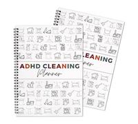 2pcs Adhd Cleaning Planner for Adults and Teens Adhd Cleaning and Organizing Planner Cleaning Schedule and Checklist Notebook List Daily Weekly Monthly for Home Chore Chart Adhd Daily Planner
