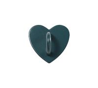 2pcs Adhesive Phone Clasps Hooks, Adhesive Metal Heart Phone Charm Holder, Colorful Phone Stand Holder DIY Phone Case Heart Finger Ring(Dark green)