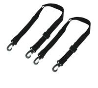 2Pcs Adjustable 1-Inch Universal Tactical Bag Strap Replacement Nylon Shoulder Sling Strap for Water Bottle Pouch Hunting Bag, Bk, Large