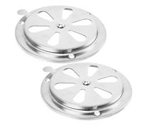 2pcs Adjustable Air Vent Damper Stainless Steel for Rv Roof Vent Cap | Silver round Replacement, Corrosion Resistant Build, Suitable for Marine Cabin Airflow and Camping Use