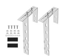 2Pcs Adjustable Balcony Solar Panel Mounting Hook, Stainless Steel Solar Panel Bracket for Balcony and Flat Roof Railing