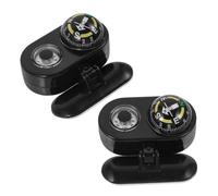 2pcs Adjustable Ball Compass for Car and Boat Dashboard Mount Black | Two in One Design, Accurate Direction Indicator, Plastic Build, Elegant Decoration for Travel Use