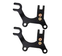 2pcs Adjustable Bike Brake Bracket for Disc Brake Adapter, Metal Black | Retrofit Compatibility for Bicycles, Easy to Carry Design, Supports Disc Brake Calipers, DIY Mechanics