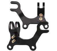 2pcs Adjustable Bike Disc Brake Adapter Bracket for Retrofit Mount | Carbon Steel, Black Finish, Wear Resistant Build, for Normal Bicycles and Caliper Setup, DIY Repair