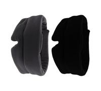 2pcs Adjustable Blackout Eye Mask for Sleeping, Modal Cotton Eyeshade | Mesh Side Wings, Widened Panel and Pressure Relief Fit, Washable Design for Travel, Hotel Stays and Adults