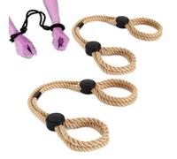2pcs Adjustable Bondage Ropes Handcuffs for Hands and Feet, Interesting BDSM Tied Props Restraint Ropes Set for Sex Training -UKGC08Z (Brown, A:Same &Cheaper)
