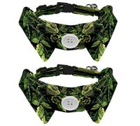 2pcs Adjustable Bowtie Collars for Dogs Cats, Chameleon, Adjustable Cat Pet Collars for Small Pets Dog