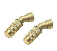 2pcs Adjustable Brass Atomizer Nozzle, Garden Electric Sprayer for PE/Stainless Steel Pipes, Erosion-Resistant Yellow 60.5mm