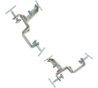2PCS Adjustable Bricklaying Clamps | 3-Way Zinc-Coated Corner Timber Clamp Set | Profile Setting Brackets for Masonry, Walls & Brick Corner Setup (76mm to 38mm)