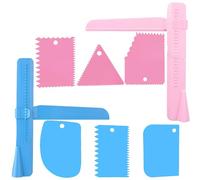2Pcs Adjustable Cake Smoother Polishers, 6pcs Different Cake Buttercream Scrapers, Icing Smoother Fondant Cream Edge Smoothing Decorating Tools for Cake Cream Baking Bread Cake Cream and Pizza