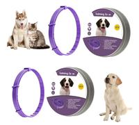 2PCS Adjustable Calming Co/llar for Dogs,Waterproof Dog Co/llar with fl/ea & ti/ck Treatment,Anti Bark Co/llar with Lavender,Long-Lasting Soothing & Anxiety Relief,Puppy Safe,Dog Calming Co/llar