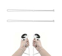 2Pcs Adjustable Controller Wrist Straps for Meta Quest 3/3S White | Durable Replacement Hand Straps for Meta Quest 3/3S Controllers, Anti-drop Adjustable Design, Easy Installation Secure Fit