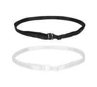 2pcs Adjustable Crop Top Bands, Elastic Invisible Stretch Shirt Tuck Cropping Belt for Women to Crop Tops Sweaters Dresses Jumper Clothes Clothing Change Tool Accessories (Black, White)