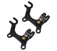 2pcs Adjustable Disc Brake Adapter Bracket Metal Black for Bicycle | High Reliability Fit, Includes Brackets, Bike Accessory for Disc Brake Modification, Sports Parts