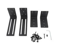 2pcs Adjustable Door Barricade Brackets, Heavy Duty Carbon Steel Bar Holder, Security Bar Bracket with Drop Open Design, Ideal for Garage, Basement, Barn, Shed & Warehouse
