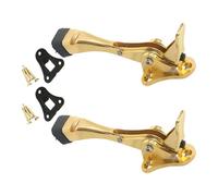 2Pcs Adjustable Door Holder with Nonslip Rubber Tip Kick Down Doorstop Metal Door Stop Wall Protector Adjustable Holder with Nonslip Rubber Tip