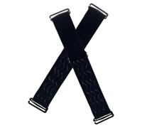 2pcs Adjustable Elastic Wig Bands with Silicone Black Polyester