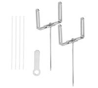 2Pcs Adjustable Gutter Extension Bracket Outdoor Rain Stake Extension RustProof Anchors for Pipe Supports Metal Drainage Bracket