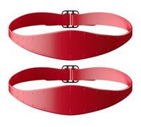 2pcs Adjustable Hair Fade Guide Silicone Neckline Shaving Template | Red Silicone, Flexible Trimming Aid, Home Haircut and Professional Salon Use