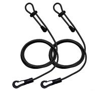 2pcs Adjustable Kayak Safety Rod Leash Stretchable Fishing Rod Paddle Leash-Black