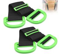 2Pcs Adjustable Movers Lifting Straps with Robust Handles, Multipurpose Furniture Moving Strap, Single or Multi-Person Heavy Duty Objects Carrying Essentials for Construction Materials Mattress Boxes
