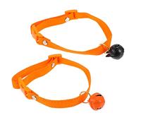 2pcs Adjustable Pet Neck Chain Pumpkin Ghost Bells for Halloween Cosplay Lightweight Stylish Collars for Cats and Dogs for Pet Parties and Festive Events