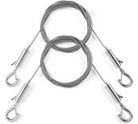 2PCS Adjustable Picture Hanging Wire, Heavy Duty Stainless Steel Rope 1.6ft/3.28ft/4.92ft/6.56ft/9.8ft×0.12in for Hanging Mirrors,Frame,Lamps,Billboards(300cm/9.8ft)