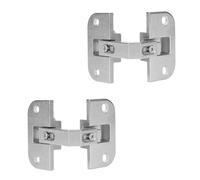 2pcs Adjustable Pie Cut Corner Hinge, Alloy Concealed Hinges for Cabinets and Kitchen Corner Cabinet Bifold Doors Hardware Replacement Compatible with Grass 975 Mepla SSP 17 19 & 21 Series (Silver)