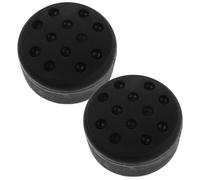 2pcs Adjustable Roller Skate Brake Replacement, Rubber Aluminum, 15.2 | Black Honeycomb Brake Head, Two Piece Set, for Indoor and Outdoor Surfaces, Easy Replacement