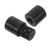 2pcs Adjustable Screw Jack Pad Block 3 Ton Steel Flat Head Adapter | Load Distribution for Machinists and Cabinet Installers, Black Circular Pad, Floor Jack Support