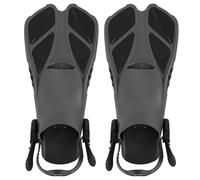 2pcs Adjustable Snorkeling Fins, Long Diving Flippers for Swimming, Soft TPR Open Heel Flippers with Dual - Channel Drainage, Reinforced Water Flow Guide Holes for Enhanced Speed (XL)