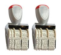 2Pcs Adjustable Stamper Line Dater English Date Roller Stampers Business for File Management Mailing Shipping Inking Document Date