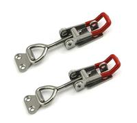 2PCS Adjustable Toggle Clamp, 102mm Toggle Latch Lockable, Stainless Steel Toggle Clamp for Box Drawer Cabinet