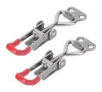 2Pcs Adjustable Toggle Clamp 304 Stainless Steel Toggle Catch Latch Hasp Clip Clamp Buckle Quick Fixture Hand Tool
