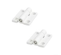 2PCS Adjustable Torque Hinge Damped Rotary Shaft Any Angle Free-Stop Positioning Nylon Material Easy Install for Cabinets Furniture Panels 26x22mm 36x28mm 45x35mm Bl(45 * 35mm White)