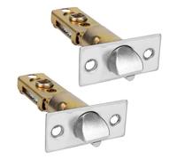 2pcs Adjustable Tubular Deadbolt Deadlatch Latch 60/70mm(2-3/8" or 2-3/4"), Durable Zinc Alloy Replacement Internal Door Latches Catch Catches Universal Door Knob Parts for Lever Handles & Knob Locks