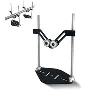 2PCS Adjustable V Roller Support Stands, Woodworking Cutting Support Rack, Height Adjustable, 100kg Load Capacity, Perfect for Logs Pipes and Cylindrical Materials Cutting and Conveying