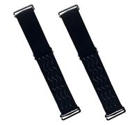 2pcs Adjustable Wig Elastic Band Black 30mm Polyester Silicone Buckle