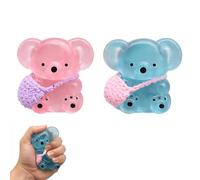 2PCS Adorable Koala, Squishies Koala squishy with Glow-in-the-Dark Crystal Ultra-Soft Experience compact size, this fits easily into pockets, backpacks