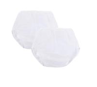 2Pcs Adult Plastic Pants for Incontinence,Pull-On Adult Diaper Cover Waterproof Plastic Pants Adults Washable Diaper Covers Reusable for Women Men(White,Medium)