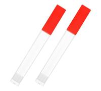 2pcs Adult Protective Case Plastic Storage Tube for Travel | Dustproof Holder, Sanitary Probe Cover, Red Finish, for Oral and Glass Clinical Thermometers