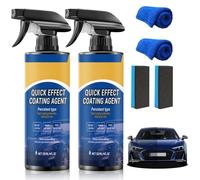 2Pcs Advanced Car Quick-Acting Coating Agent Spray,Multi-Functional Coating Renewal Agent,Waterless Wash Coat Wax Polish Spray for Car Care and Paint Repair