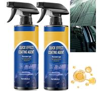 2pcs Advanced Car Quick-Acting Coating Spray,3 in 1 Car Coating Spray with Ceramic Polish,Multi-Functional Car Shine Spray,Waterless Car Wash&Wax,Long-Lasting High Protection,Quick-Acting Formula