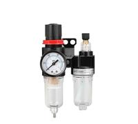 2pcs AFC2000 Pneumatic Air Compressor Filter Regulator Lubricants AFR2000 + AL2000 G1/4 Oil Water Separator Reduce Pressure(AFC2000)