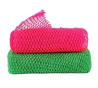 2Pcs African Net Sponge 12x30" Labor-Saving Long Widen African Net Cloth Portable Mesh Foldable Exfoliating Washcloth for Men and Women