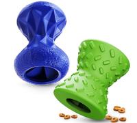 2pcs Aggressive Chewer Puppy Toys - Indestructible, Interactive, Small Dog Toys (Green + Blue)