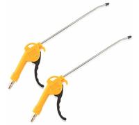 2Pcs Air Blow Gun Dust Removing Gun with 10" Stainless Steel Long Angled Nozzle Pneumatic Air Compressor Accessories for Cleaning