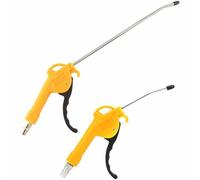 2Pcs Air Blow Gun Dust Removing Gun with 4"/10" Stainless Steel Long Angled Nozzle Pneumatic Air Compressor Accessories for Cleaning