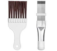 2pcs Air Conditioner Fin Combs AC Condenser, Refrigerator Coil Cleaning Brush Evaporator Cleaner Stainless Steel Metal Radiator Fin Repair Tool for Refrigerators, Auto, HVAC, Computers, Kitchens