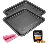 2PCS Air Fryer Drip Tray for Instant Vortex Plus Air fryers, Premium Rectangular Nonstick Oil Drip Pan for Instant Vortex Pro Innsky Chefman PowerXL and More Air Fryers, Dishwasher Safe